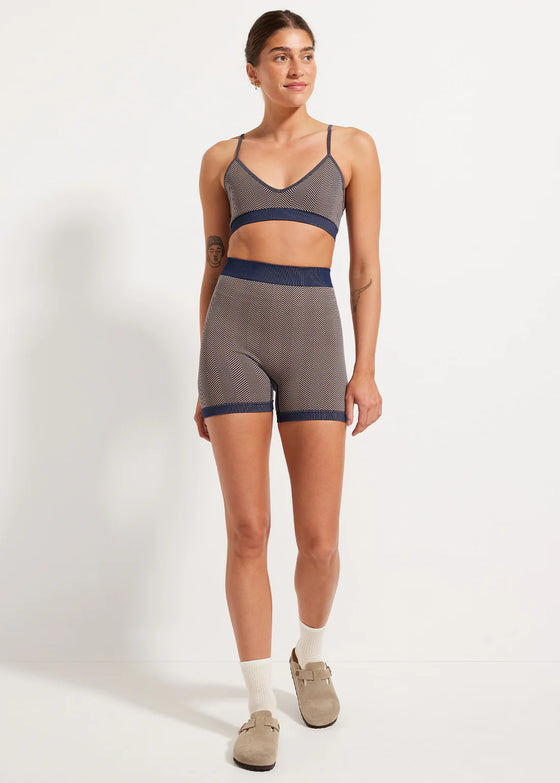 Nimble Mindful Knit Bralette - Navy/Taupe