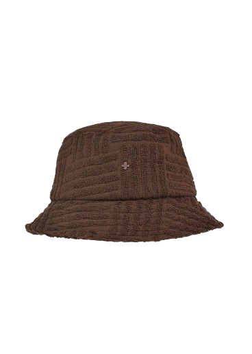 Peta + Jain Soleil Striped Toweling Bucket Hat - Chocolate