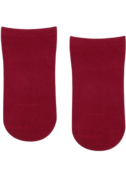 MoveActive Classic Crew Low Rise Grip Socks - Crimson