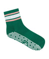 MoveActive Classic Crew Grip Socks - Emerald Rose Stripe