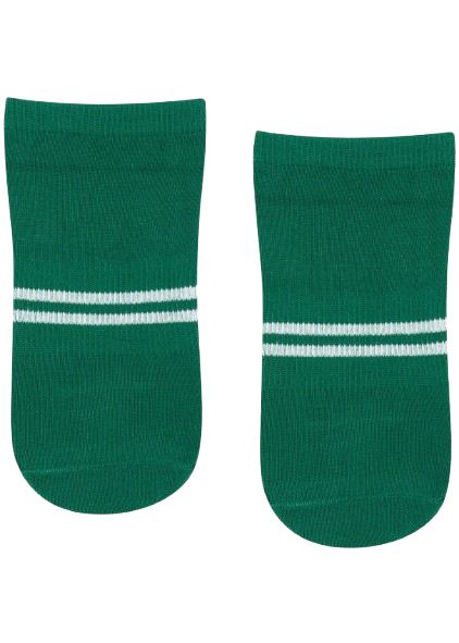 MoveActive Classic Crew Low Rise Grip Socks - Emerald Stripe