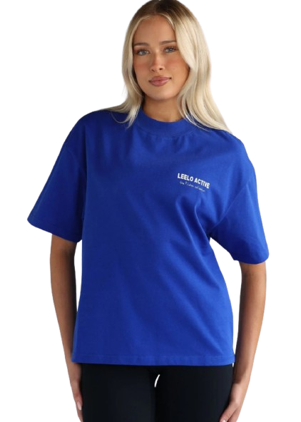 Leelo V4 Pilates Collection Studio Tee - Cobalt