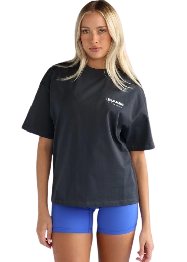 Leelo V4 Pilates Collection Studio Tee - Charcoal