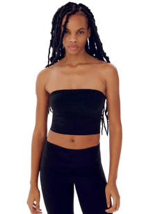  Splits 59 Hazel Airweight Crop Bandeau - Black