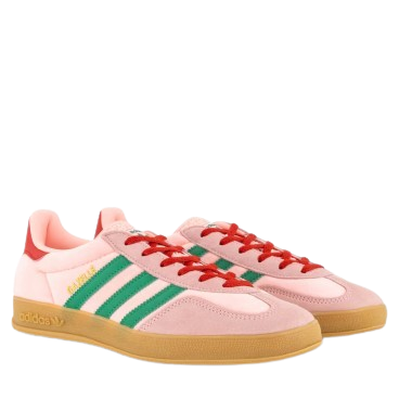 adidas Gazelle Indoor W - Court Green/Glow Pink/Gum 3 - JI2713