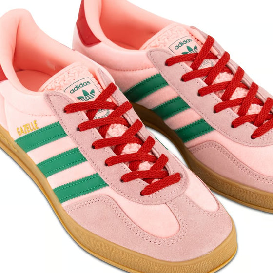 adidas Gazelle Indoor W - Court Green/Glow Pink/Gum 3 - JI2713