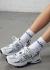 The Social Jogger Crew Socks - White