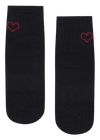 MoveActive Classic Crew Grip Socks - Love Struck Black