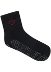 MoveActive Classic Crew Grip Socks - Love Struck Black