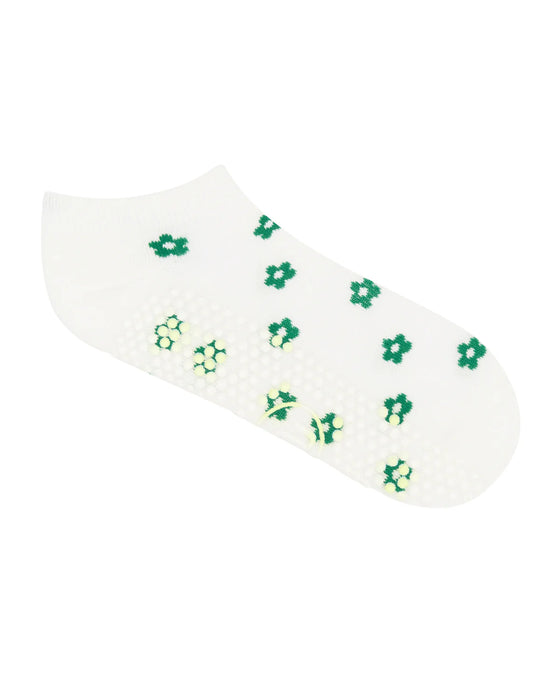 MoveActive Classic Crew Low Rise Grip Socks - Petite Bloom