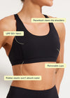 Nimble Sweat To Splash Strappy Bra - Black