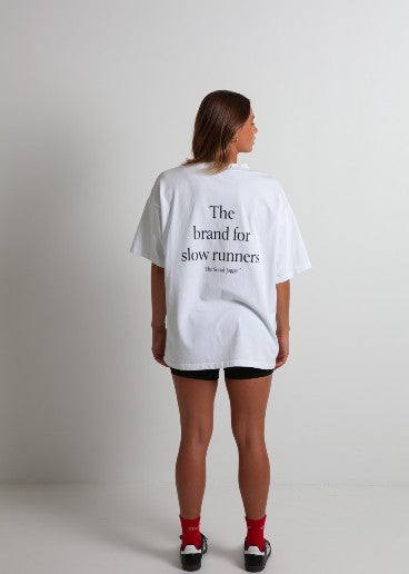 The Social Jogger Slogan Tee - White/Black