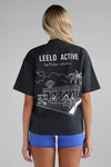 Leelo V4 Pilates Collection Studio Tee - Charcoal