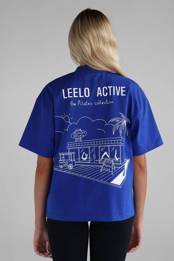 Leelo V4 Pilates Collection Studio Tee - Cobalt