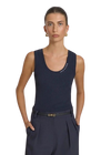 Viktoria & Woods Vik & Woods Tank - Sapphire Blue VIK & WOODS Embroidery”